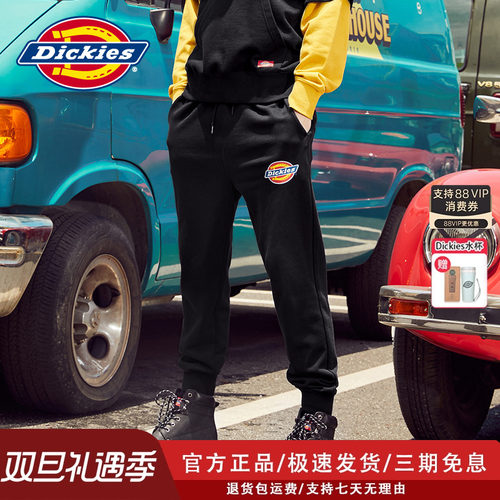 Dickies情侣款印花抽绳卫裤