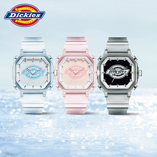 手表果冻学生方块硅胶运动表石英 Dickies官方店正品 圣诞送礼