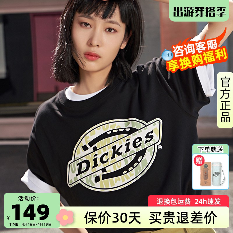 dickies春夏logo印花T恤情侣短袖