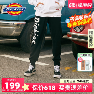 女 字母印花logo休闲抽绳多袋长裤 男秋冬新品 Dickies毛圈布卫裤