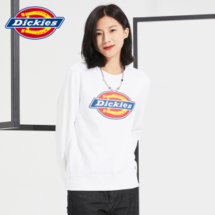 棉毛圈布上衣8808 Dickies印花圆领卫衣女秋冬新品 商场同款