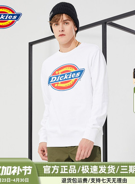 Dickies情侣全棉圆领卫衣女秋冬新款男毛圈布休闲宽松上衣潮7059