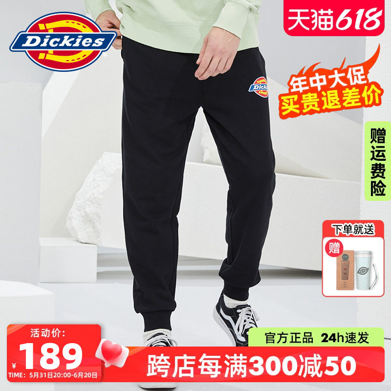 Dickies情侣百搭抽绳卫裤男潮24春夏新品全棉潮流休闲裤工装长裤
