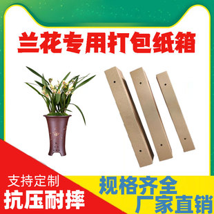盒花卉方形纸箱快递专用打包发货飞机盒硬盒瓦楞牛皮纸盒 兰花包装