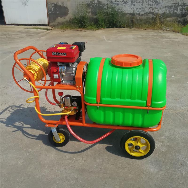 新款160L高射程手推高压喷雾器 园林大棚用推车式汽油打药机
