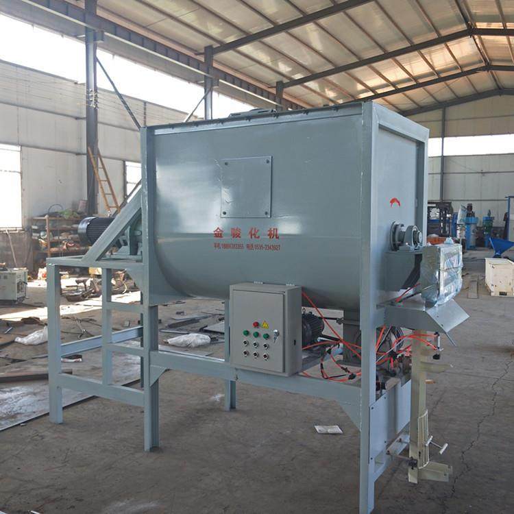 卧式搅拌机干粉砂浆饲料混合机不锈钢腻子粉双螺带卧式搅拌混合机