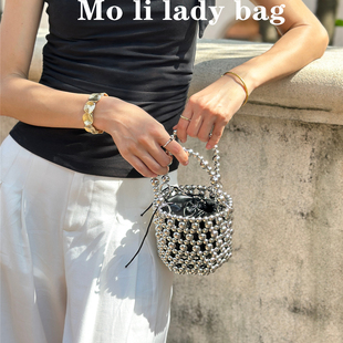 小众设计法式高级感图尔花园【珠珠花篮包】夏天精致串珠斜挎包女