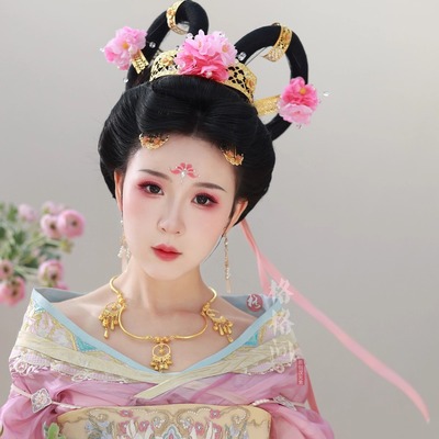 格格间原创【杨玉环】殷桃寿王妃同款发饰少女华丽汉服发冠套装