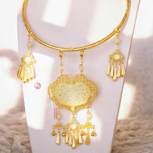 格格间原创【玉意】晚明风平安锁明制婚服项圈古风项链女珍珠璎珞