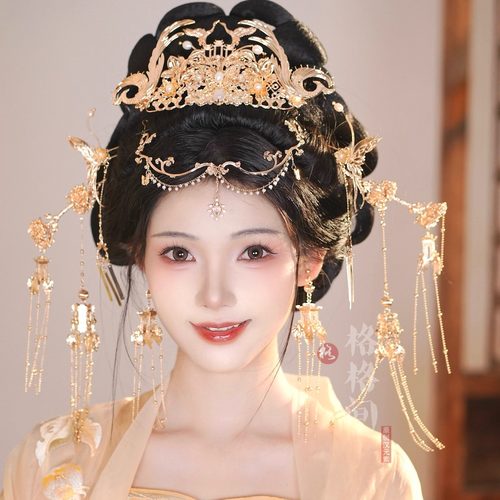 格格间原创【长乐公主】华丽古风汉服敦煌西域配饰发冠发簪额饰