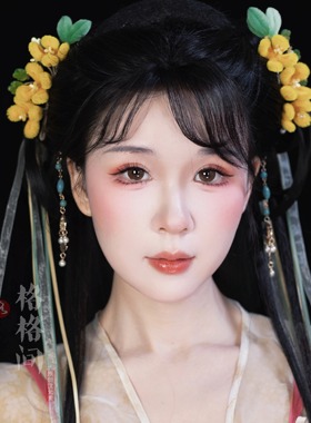 格格间原创【凌妙妙】永夜星河影视剧同款仿绒花发夹汉服头饰古风