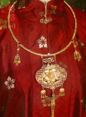 格格间原创【嘉禾】晚明风平安锁明制婚服项圈古风项链女珍珠璎珞