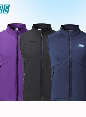 URG软壳马甲男女同款春秋冬季户外跑步运动越野跑防风保暖舒适