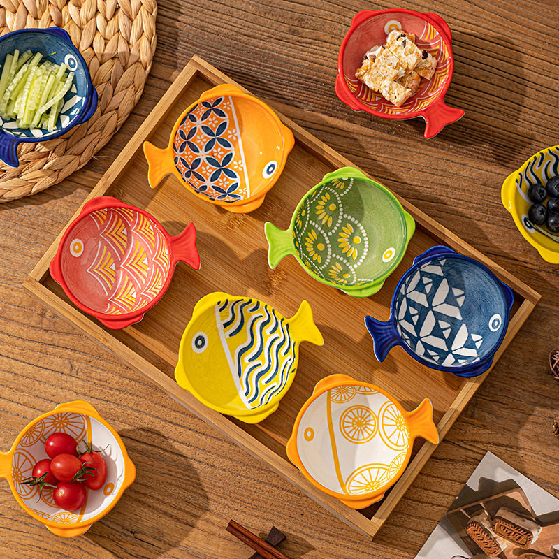 日式创意陶瓷鱼型蘸料碟味碟小菜碟子调味调料碟酱醋碟火锅蘸料碗,餐饮具,碟,淘宝优惠券,粉丝福利购,淘宝优惠卷