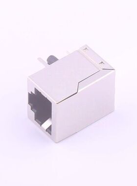 DS1128-S80BP  不带LED 8p8c,全金,黑色,后脚,3.68,铜壳,无弹片