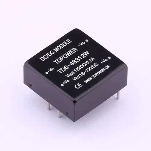 TD6-48S12W  Vin=18V~72V Vout=12V 500mA   价格以咨询为准