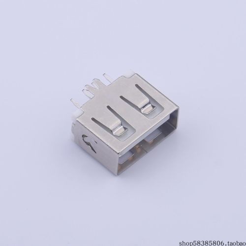 914-122A1011D10200 母座 弯插 苹果款两脚鱼叉方弹铜壳PBT白胶偏