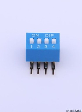 TM-04R 拨码开关蓝色04P-90度 间距2.54mm 立式侧插侧拨4位DIP