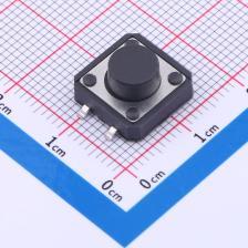 TS-1094S-A6B3-D2   12x12x6.5贴片四脚圆黑柄250gf