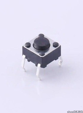 TS-1095-A3B2-D1 轻触开关6*6*5.0插件四脚DIP圆柄黑柄按键180gf
