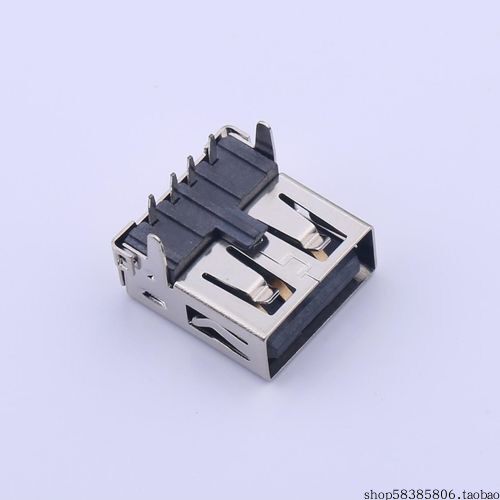 912-221A2021D10100T母座 弯插 后两脚无边方弹铁壳LCP黑胶6.2