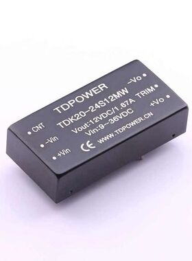 TDK20-24S12MW   Vin=9V~36V Vout=12V 1.67A  价格以咨询为准