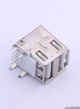 U-USBAS04P-F200  Type-A 母座 直插 双层 白胶芯 无弹片