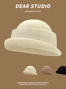 2025新款法式赫本风透气薄款礼帽子女夏季卷边时髦文艺百搭盆帽潮