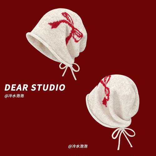 包头帽出游韩版男女秋冬蝴蝶结