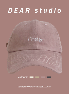 日系简约风刺绣棒球帽子男女时尚百搭学院风遮阳情侣软顶鸭舌帽潮