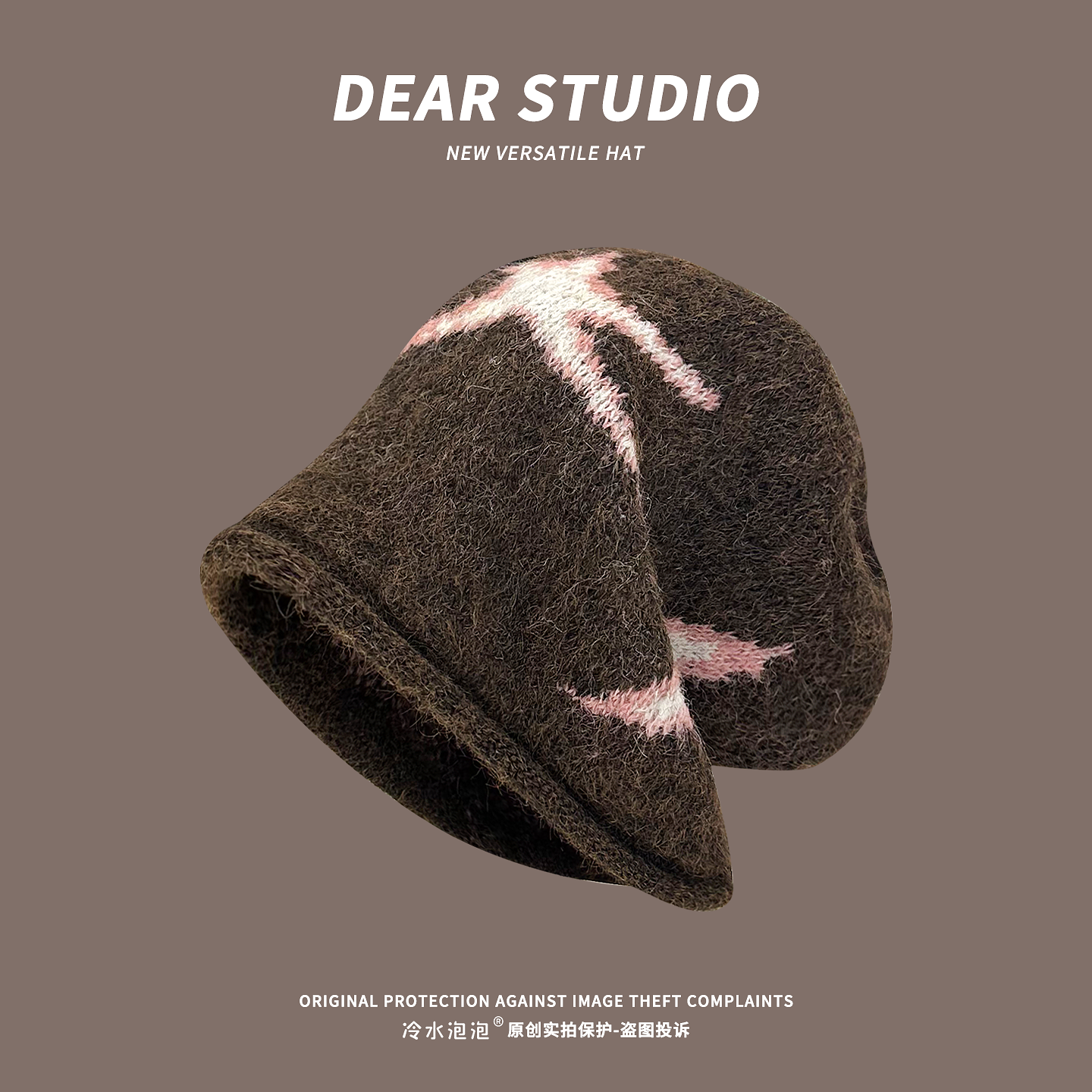 包头帽逛街日系女秋冬季星星针织