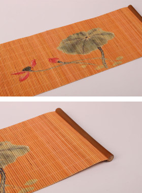 席子双层棉麻布禅意套装香道用品