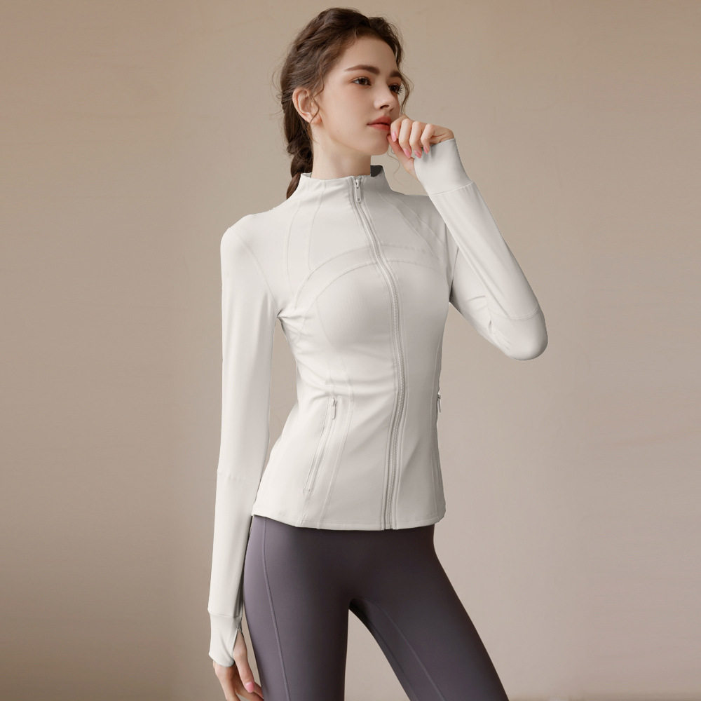 瑜伽服套装外套女收腰长袖骑行服运动户外跑步健身服外套