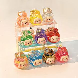 新款美乐蒂圣诞装饰球入油流沙钥匙扣迷你小挂件流沙直播摆件