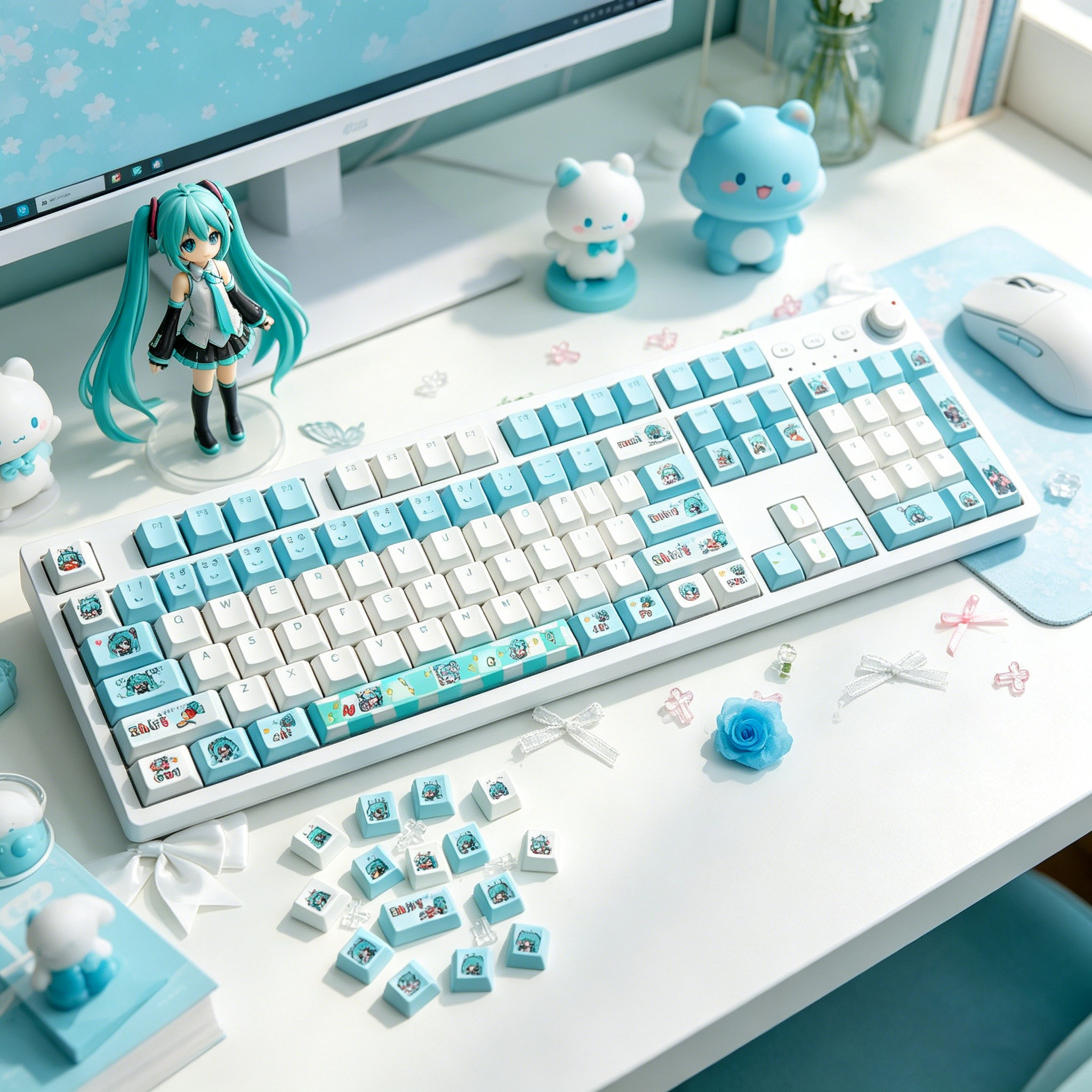 初音未来键帽原厂正刻透光