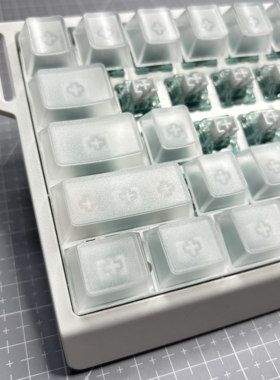 雾透磨砂键帽PC透光客制化机械键盘原厂高度无刻字键帽