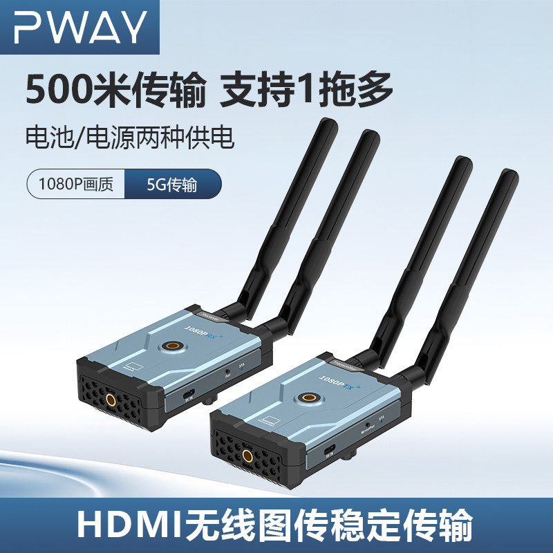 HDMI无线图传高清单反相机摄像监视器直播投屏电视投影500米传输