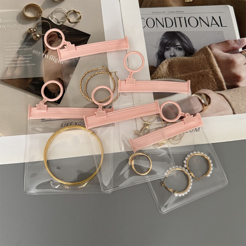 加厚柔软细腻磨砂+透明耳环手镯首饰袋收纳分装便携拉链扣EVA袋子