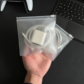 EVA加厚透明数据线收纳袋充电线盒理线器磨砂分隔拉链袋寝室抽屉