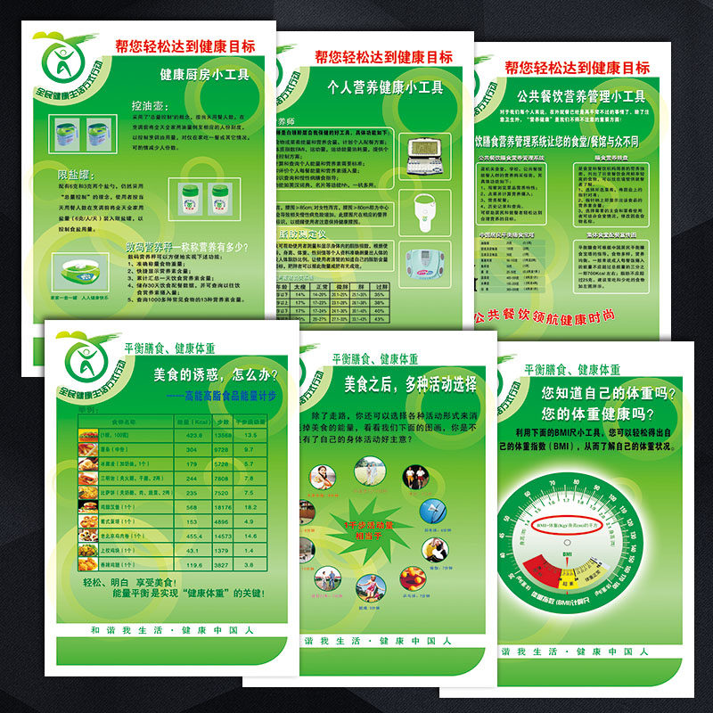 海报挂图膳食全民健康健康平衡教育宣传画行动生活wsh23方式
