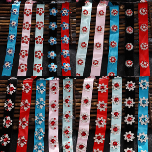 京剧戏曲头面包头饰花旦小姐青衣包头泡条 水钻泡带 水钻泡条头条