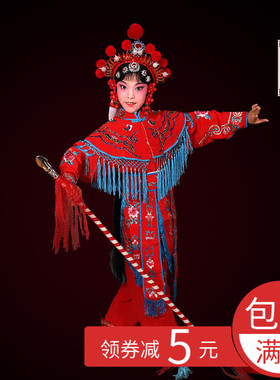 京越剧戏曲戏剧演出服装 刀马旦武旦女兵女将女兵衣 戏服