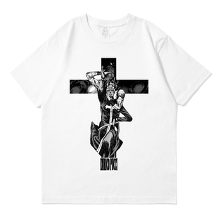 JOJO的奇妙冒险石之海普奇神父你嫌我烦纯棉落肩宽松圆领短袖T恤