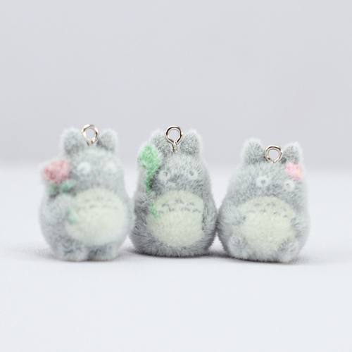 爆款卡通龙猫植绒手机绳包包挂件