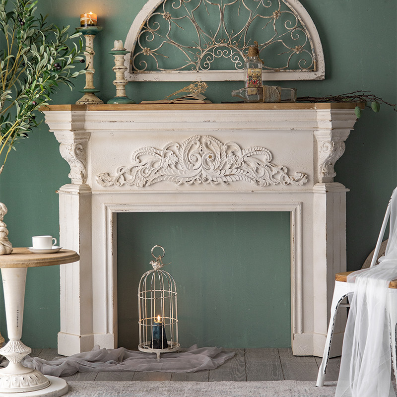 美式欧式法式复古仿真壁炉装饰柜壁炉柜玄关柜置物柜壁炉架火炉