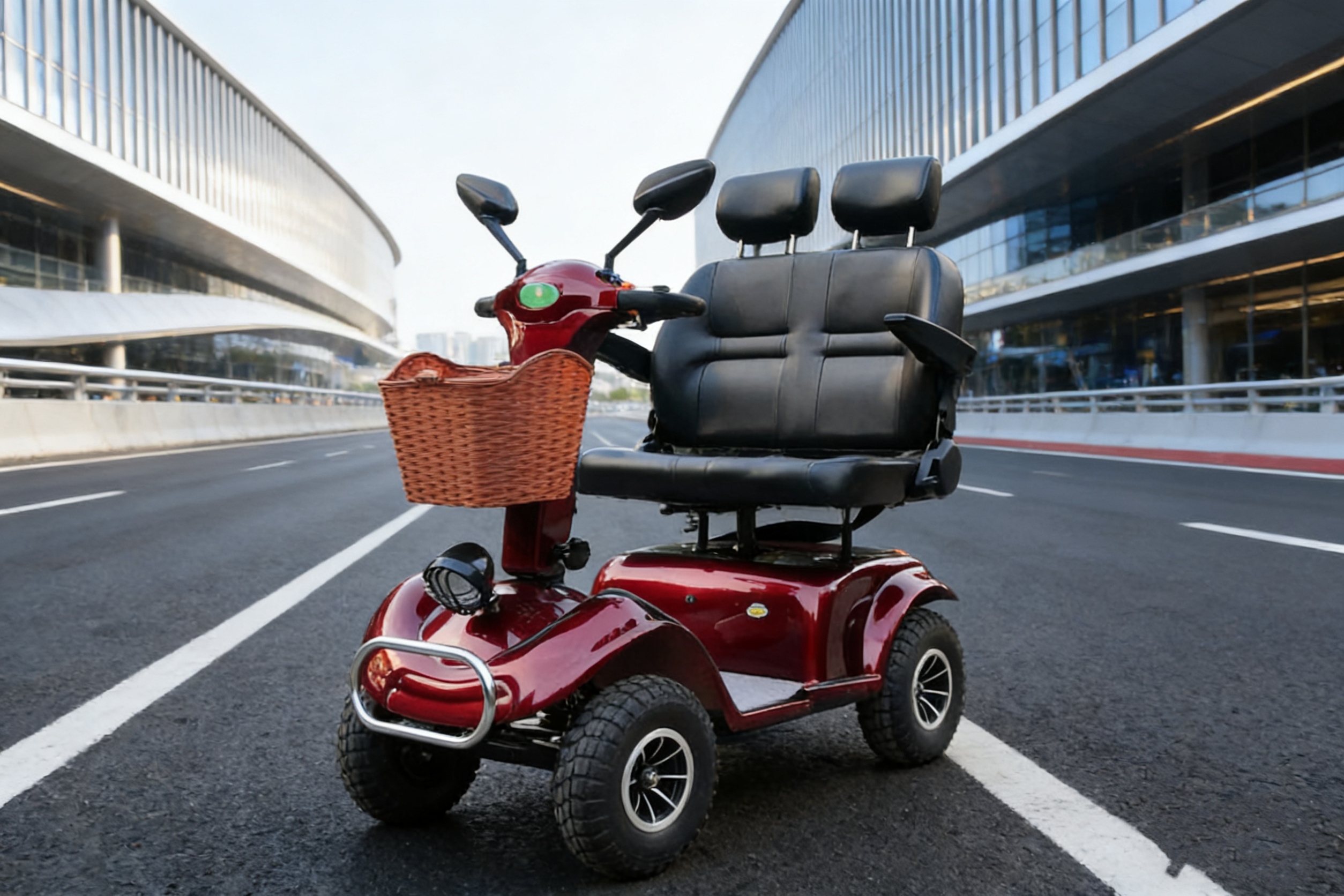 强劲力双人老年代步车老人代步车家用老人残疾人代步车四轮电动车