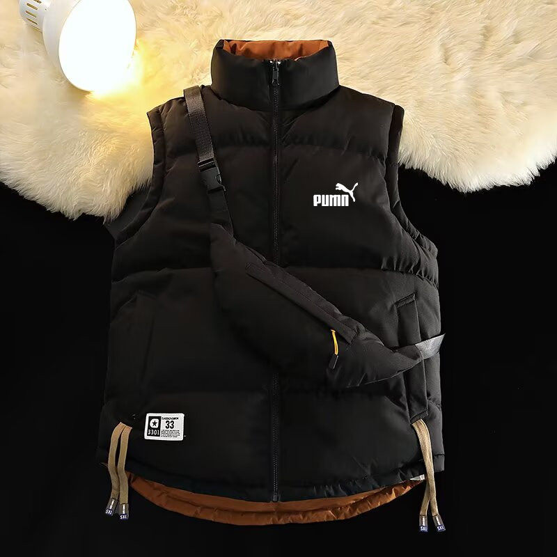 奥莱专柜羽绒棉服马甲男秋冬季潮牌两面穿加厚情侣无袖棉服外套潮,男装,羽绒服,淘宝优惠券,粉丝福利购,淘宝优惠卷