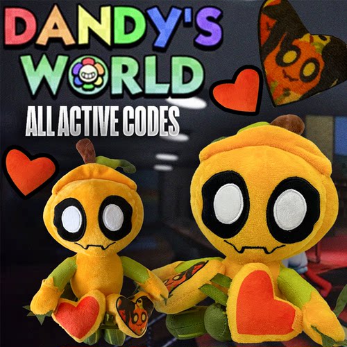 跨境新品dandys world Gourdy丹迪的世界万圣节南瓜抱心毛绒玩偶