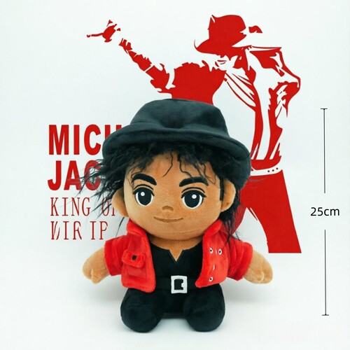 新款迈克尔杰克逊公仔Michael Jackson棉花娃娃毛绒玩具生日礼物