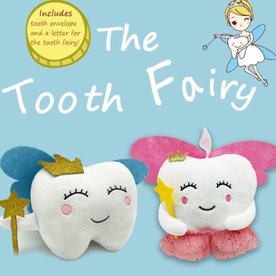 跨境热品The Tooth Fairy牙仙子填充毛绒公仔玩偶可爱乳牙礼物